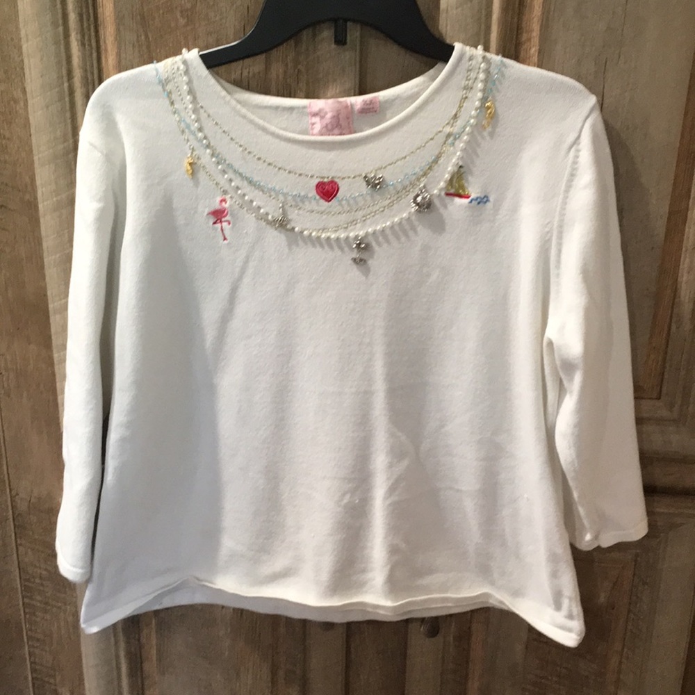 Fancy “Pink Poodle” Women’s Size Extra Large Top